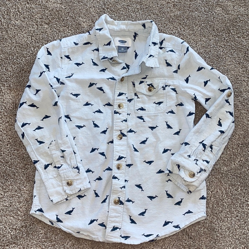 Old Navy boys button down long sleeve 5T